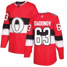 Men's Adidas Ottawa Senators Evgenii Dadonov Red 2017 100 Classic Jersey - Authentic