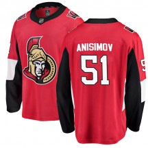 Youth Fanatics Branded Ottawa Senators Artem Anisimov Red Home Jersey - Breakaway