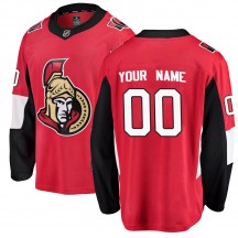Youth Fanatics Branded Ottawa Senators Custom Red Custom Home Jersey - Breakaway