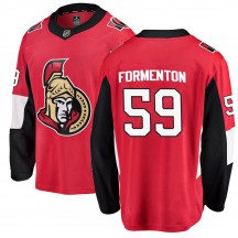 Youth Fanatics Branded Ottawa Senators Alex Formenton Red Home Jersey - Breakaway