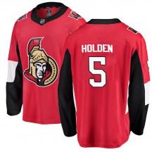 Youth Fanatics Branded Ottawa Senators Nick Holden Red Home Jersey - Breakaway