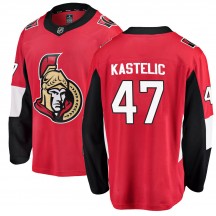Youth Fanatics Branded Ottawa Senators Mark Kastelic Red Home Jersey - Breakaway
