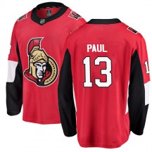 Youth Fanatics Branded Ottawa Senators Nick Paul Red Home Jersey - Breakaway
