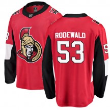 Youth Fanatics Branded Ottawa Senators Jack Rodewald Red Home Jersey - Breakaway