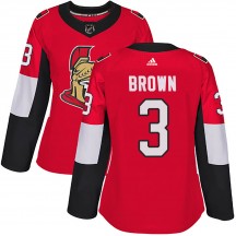 Women's Adidas Ottawa Senators Josh Brown Red Home Jersey - Authentic