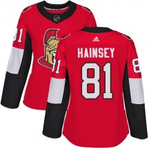 Women's Adidas Ottawa Senators Ron Hainsey Red Home Jersey - Authentic