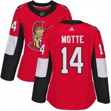 Women's Adidas Ottawa Senators Tyler Motte Red Home Jersey - Authentic