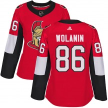 Women's Adidas Ottawa Senators Christian Wolanin Red ized Home Jersey - Authentic