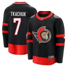 Men's Fanatics Branded Ottawa Senators Brady Tkachuk Black Breakaway 2020/21 Home Jersey - Premier