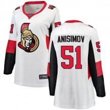 Women's Fanatics Branded Ottawa Senators Artem Anisimov White Away Jersey - Breakaway