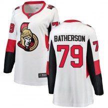 Women's Fanatics Branded Ottawa Senators Drake Batherson White Away Jersey - Breakaway