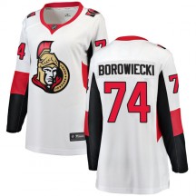 Women's Fanatics Branded Ottawa Senators Mark Borowiecki White Away Jersey - Breakaway