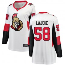 Women's Fanatics Branded Ottawa Senators Maxime Lajoie White Away Jersey - Breakaway
