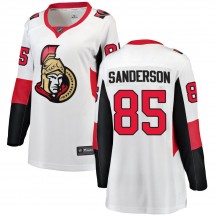 Women's Fanatics Branded Ottawa Senators Jake Sanderson White Away Jersey - Breakaway