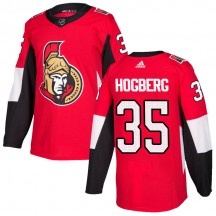 Youth Adidas Ottawa Senators Marcus Hogberg Red Home Jersey - Authentic