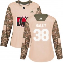 Women's Adidas Ottawa Senators Micheal Haley Camo Veterans Day Practice Jersey - Authentic