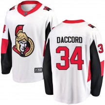 Youth Fanatics Branded Ottawa Senators Joey Daccord White Away Jersey - Breakaway