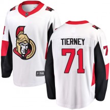 Youth Fanatics Branded Ottawa Senators Chris Tierney White Away Jersey - Breakaway