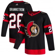 Youth Adidas Ottawa Senators Erik Brannstrom Black 2020/21 Home Jersey - Authentic