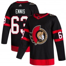 Youth Adidas Ottawa Senators Tyler Ennis Black 2020/21 Home Jersey - Authentic