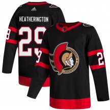 Youth Adidas Ottawa Senators Dillon Heatherington Black 2020/21 Home Jersey - Authentic