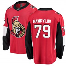 Men's Fanatics Branded Ottawa Senators Jayce Hawryluk Red ized Home Jersey - Breakaway