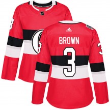 Women's Adidas Ottawa Senators Josh Brown Red 2017 100 Classic Jersey - Authentic