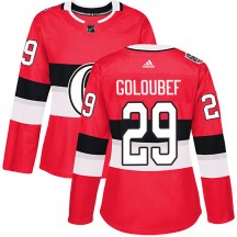 Women's Adidas Ottawa Senators Cody Goloubef Red 2017 100 Classic Jersey - Authentic