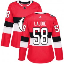 Women's Adidas Ottawa Senators Maxime Lajoie Red 2017 100 Classic Jersey - Authentic
