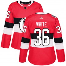 Women's Adidas Ottawa Senators Colin White White Red 2017 100 Classic Jersey - Authentic