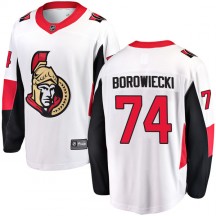 Men's Fanatics Branded Ottawa Senators Mark Borowiecki White Away Jersey - Breakaway