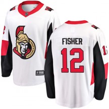 Men's Fanatics Branded Ottawa Senators Mike Fisher White Away Jersey - Breakaway