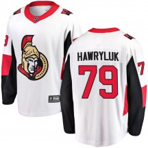 Men's Fanatics Branded Ottawa Senators Jayce Hawryluk White ized Away Jersey - Breakaway