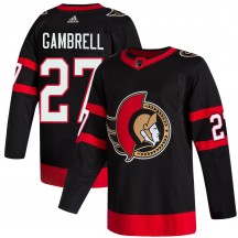 Men's Adidas Ottawa Senators Dylan Gambrell Black 2020/21 Home Jersey - Authentic
