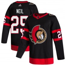 Men's Adidas Ottawa Senators Chris Neil Black 2020/21 Home Jersey - Authentic