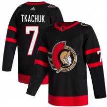 Men's Adidas Ottawa Senators Brady Tkachuk Black 2020/21 Home Jersey - Authentic