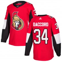 Men's Adidas Ottawa Senators Joey Daccord Red Home Jersey - Authentic
