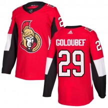Men's Adidas Ottawa Senators Cody Goloubef Red Home Jersey - Authentic
