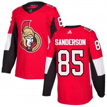 Men's Adidas Ottawa Senators Jake Sanderson Red Home Jersey - Authentic