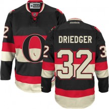 Men's Reebok Ottawa Senators Chris Driedger Black New Third Jersey - Authentic