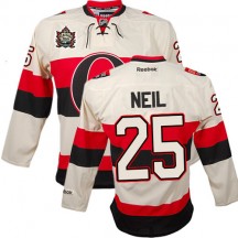 Men's Reebok Ottawa Senators Chris Neil Cream 2014 Heritage Classic Jersey - Authentic