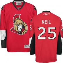 Men's Reebok Ottawa Senators Chris Neil Red Home Jersey - Authentic