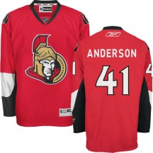 Men's Reebok Ottawa Senators Craig Anderson Red Home Jersey - Authentic