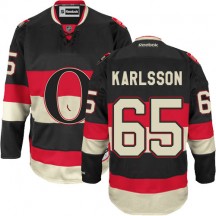Men's Reebok Ottawa Senators Erik Karlsson Black New Third Jersey - Authentic