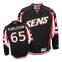 Men's Reebok Ottawa Senators Erik Karlsson Black Third Jersey - Authentic
