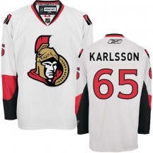 Men's Reebok Ottawa Senators Erik Karlsson White Away Jersey - Authentic