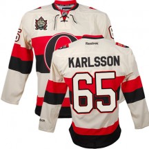 Men's Reebok Ottawa Senators Erik Karlsson Cream 2014 Heritage Classic Jersey - Premier