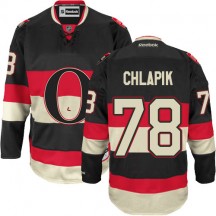 Men's Reebok Ottawa Senators Filip Chlapik Black New Third Jersey - Authentic