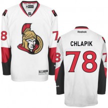 Men's Reebok Ottawa Senators Filip Chlapik White Away Jersey - Authentic