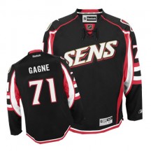 Men's Reebok Ottawa Senators Gabriel Gagne Black Third Jersey - Premier